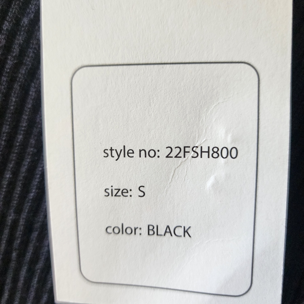 COCOBLEU New York Women's Black Long Sleeve Top, Beaded Neckline. Size S - Picture 6 of 8